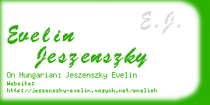 evelin jeszenszky business card